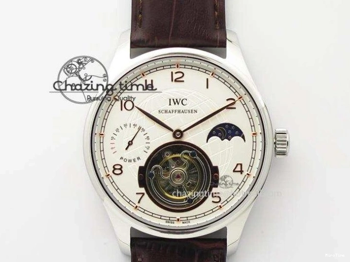 MIROTIME 0120 Portuguese Real PR IW500126 ZF 1:1 Best Edition Grey Red Dial On Black Leather Strap A52010 V Resilient 7333